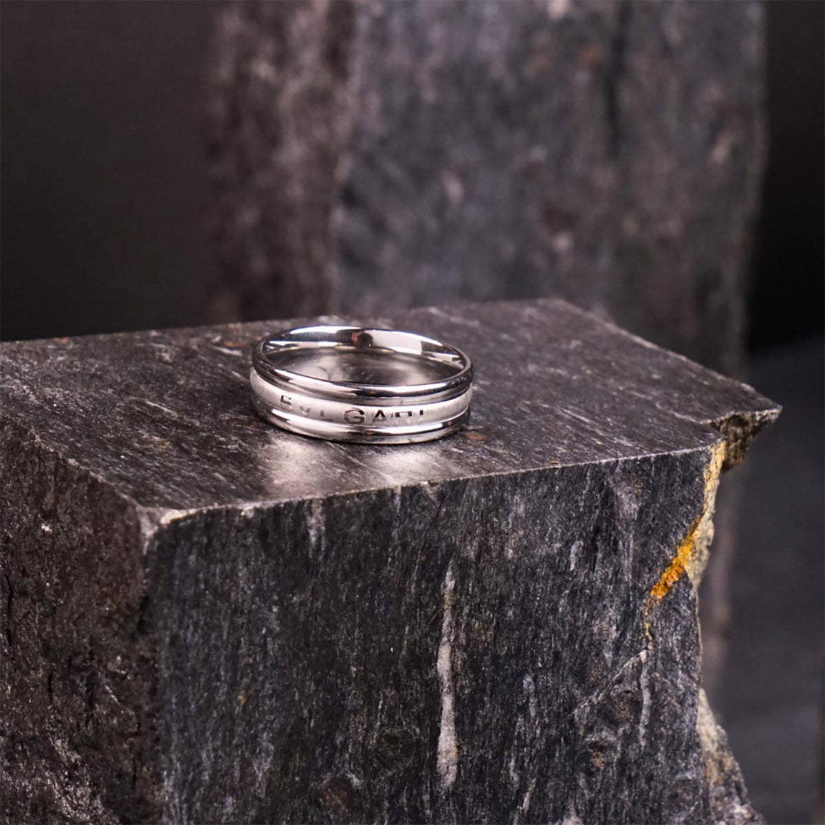 Pack of 3 Ferrum Steel Rings (Black, Silver, Golden) - 4mm