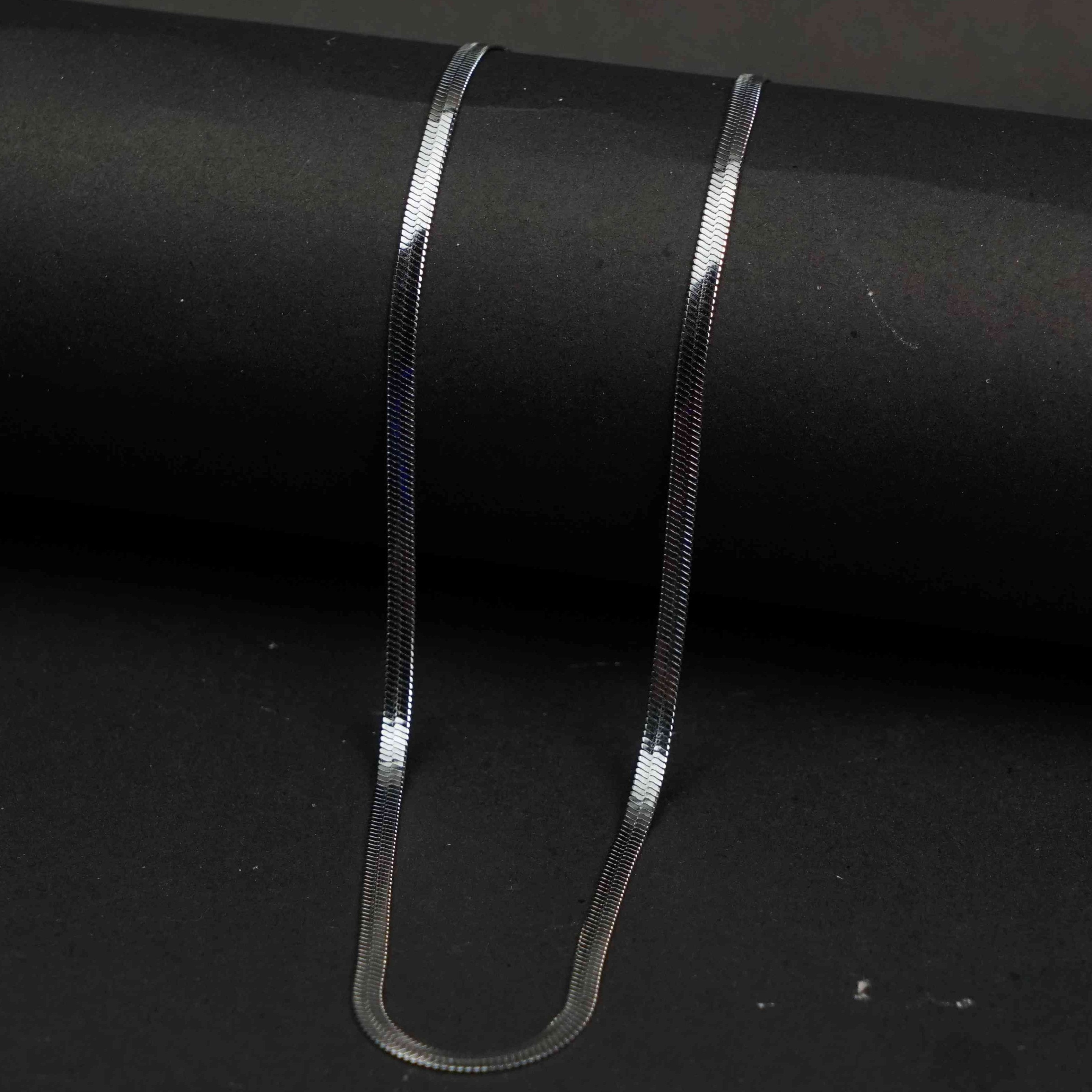 Silver Snake Chain & Bracelet Set 4mm