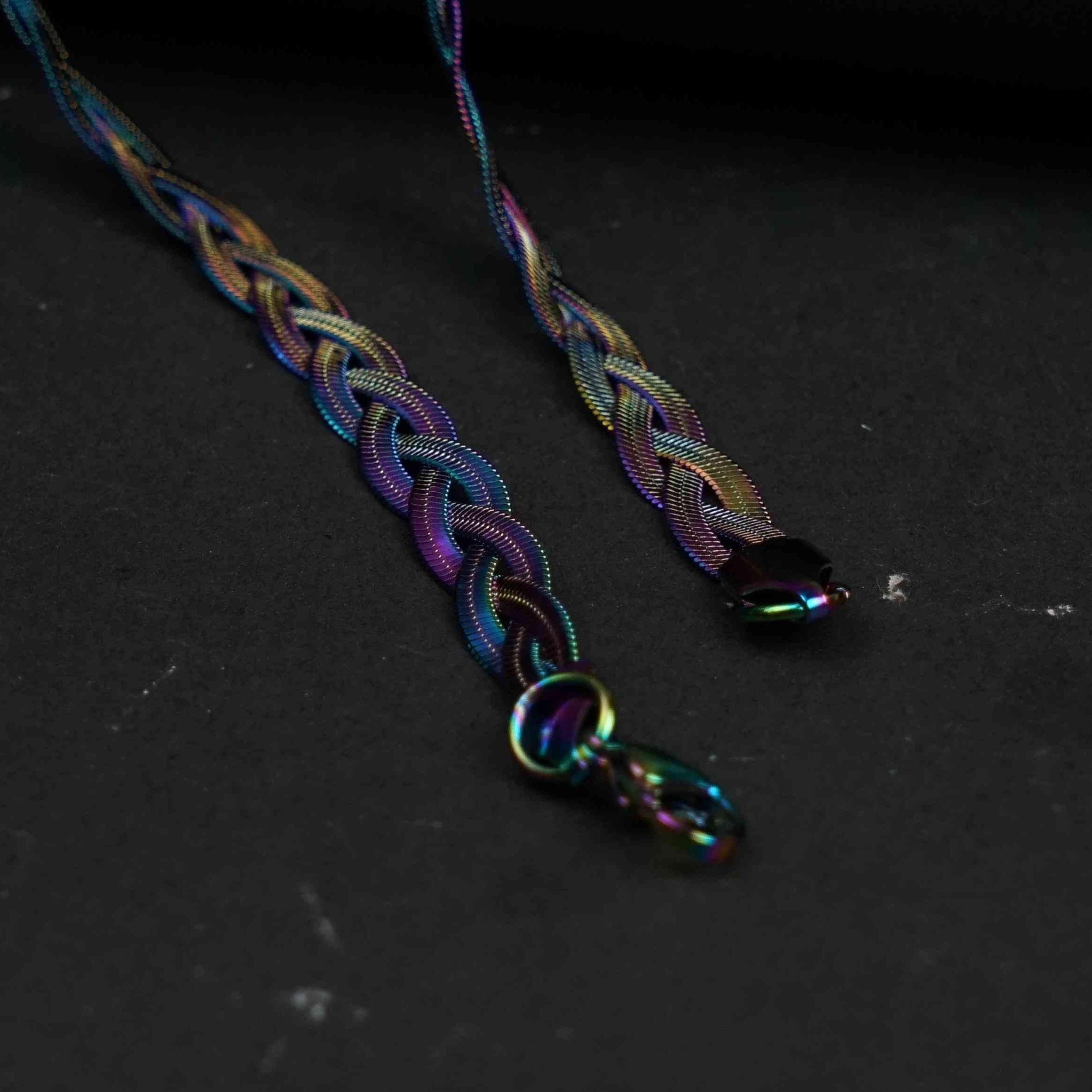 Multicolor Spiral Snake Chain