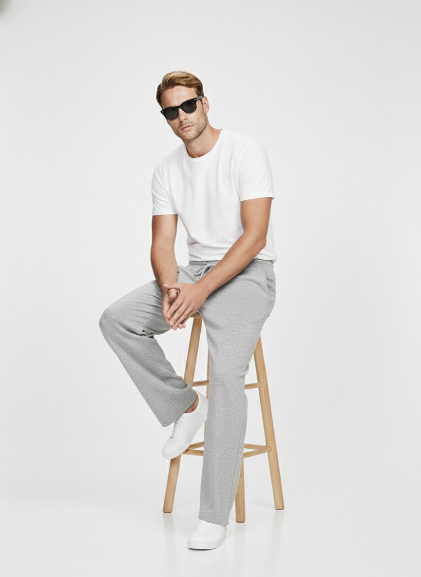 P&B Mens Wide Leg Trousers Pack of 2