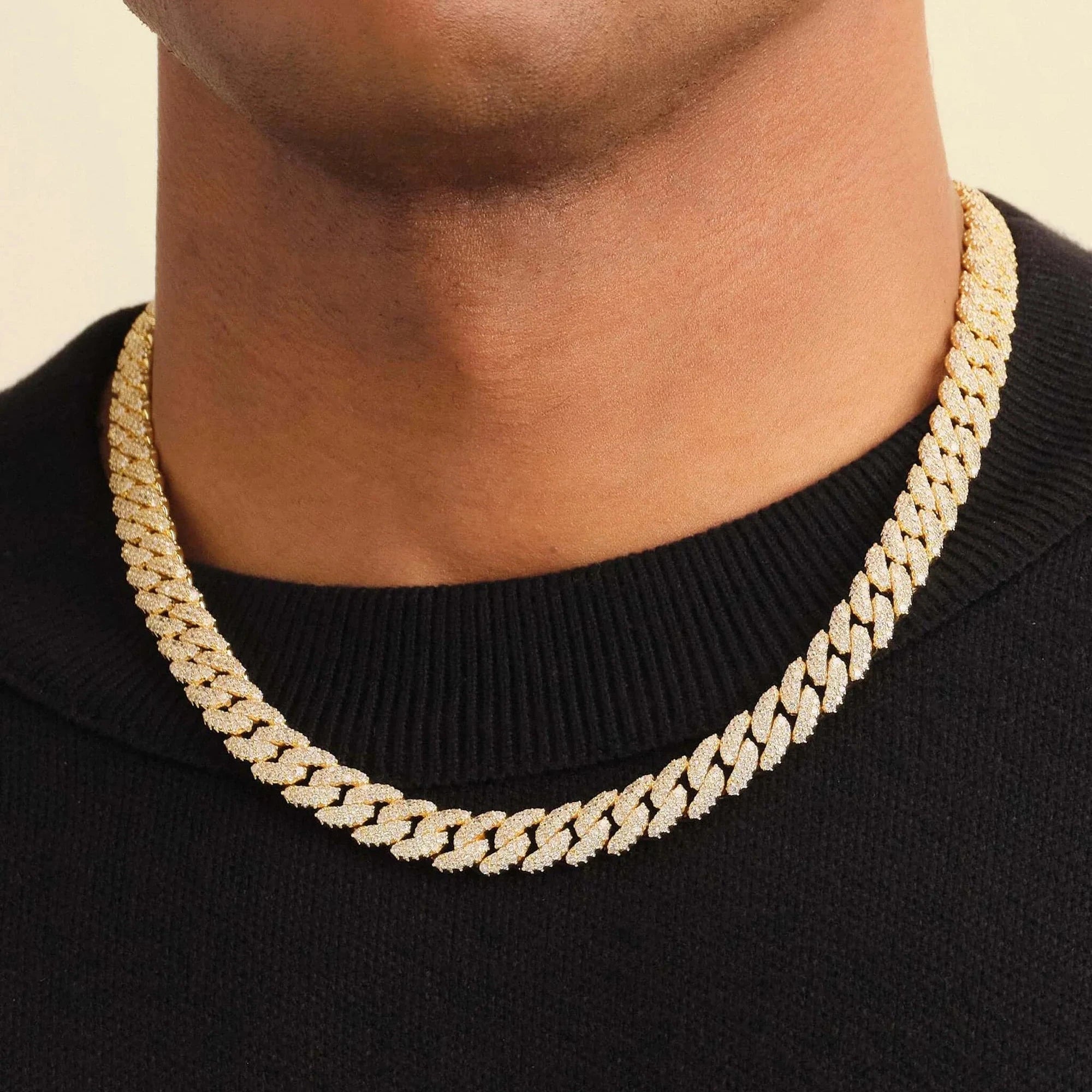 Iced Out Cuban Gold Set - 10mm