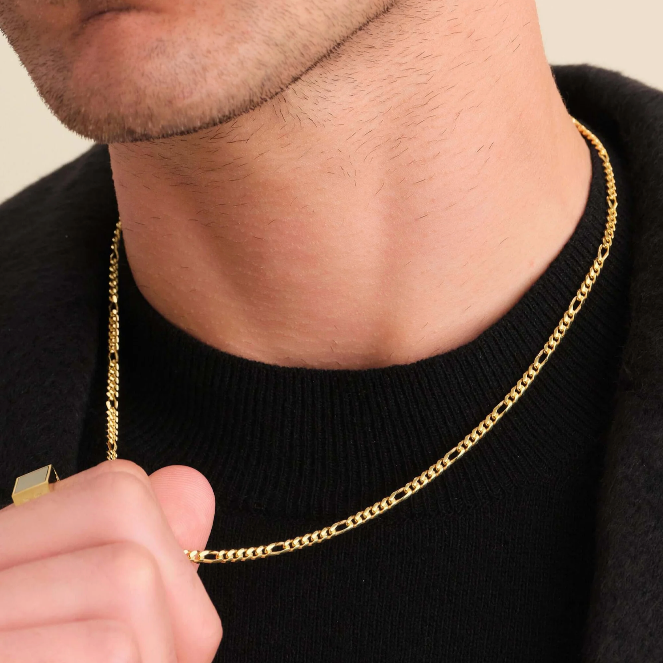 Golden Figaro Link Chain 4mm