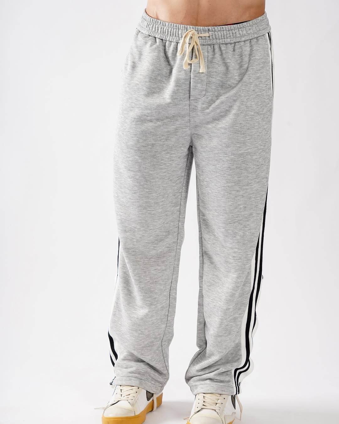 Pack of 2 Side Slit Pant (Black + Grey)