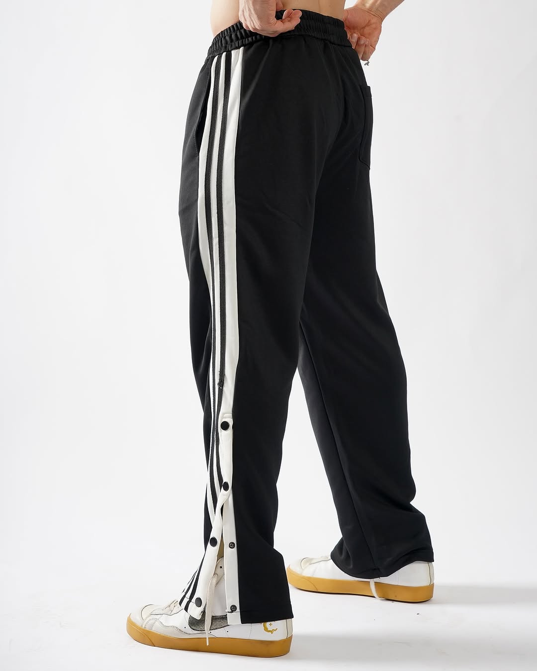 Pack of 2 Side Slit Pant (Black + Grey)