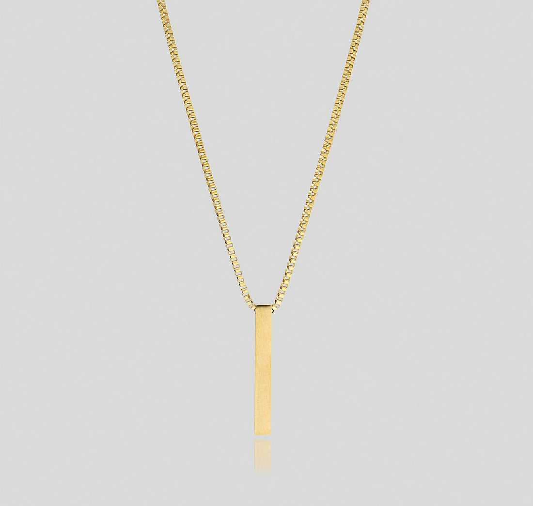 Gold Bar Pendant & Chain