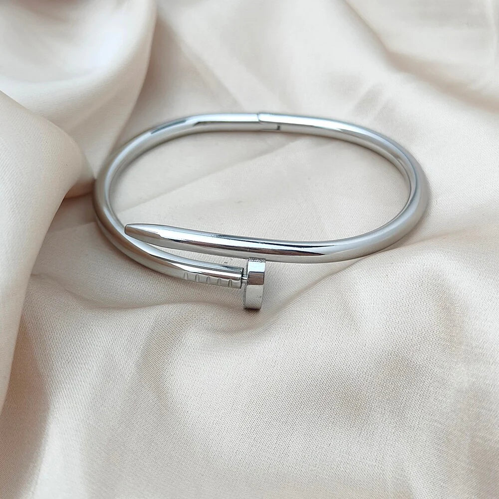 Silver Nail Bracelet