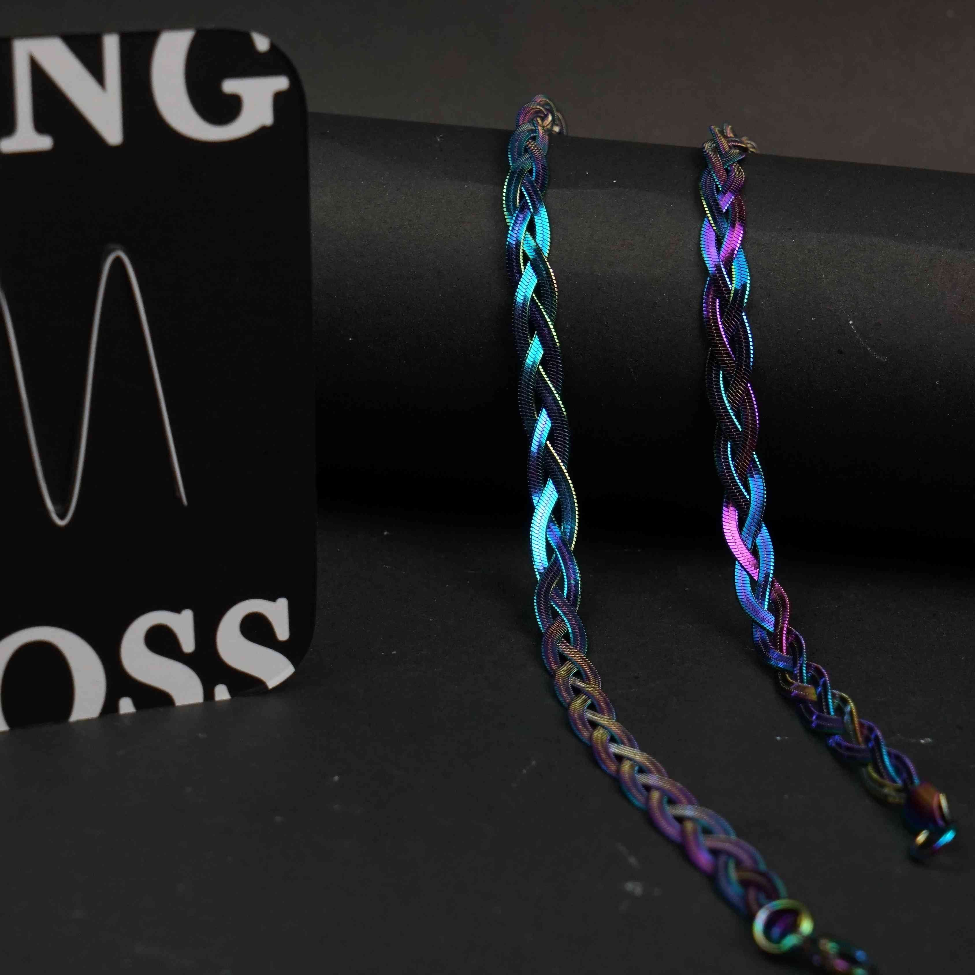 Multicolor Spiral Snake Chain