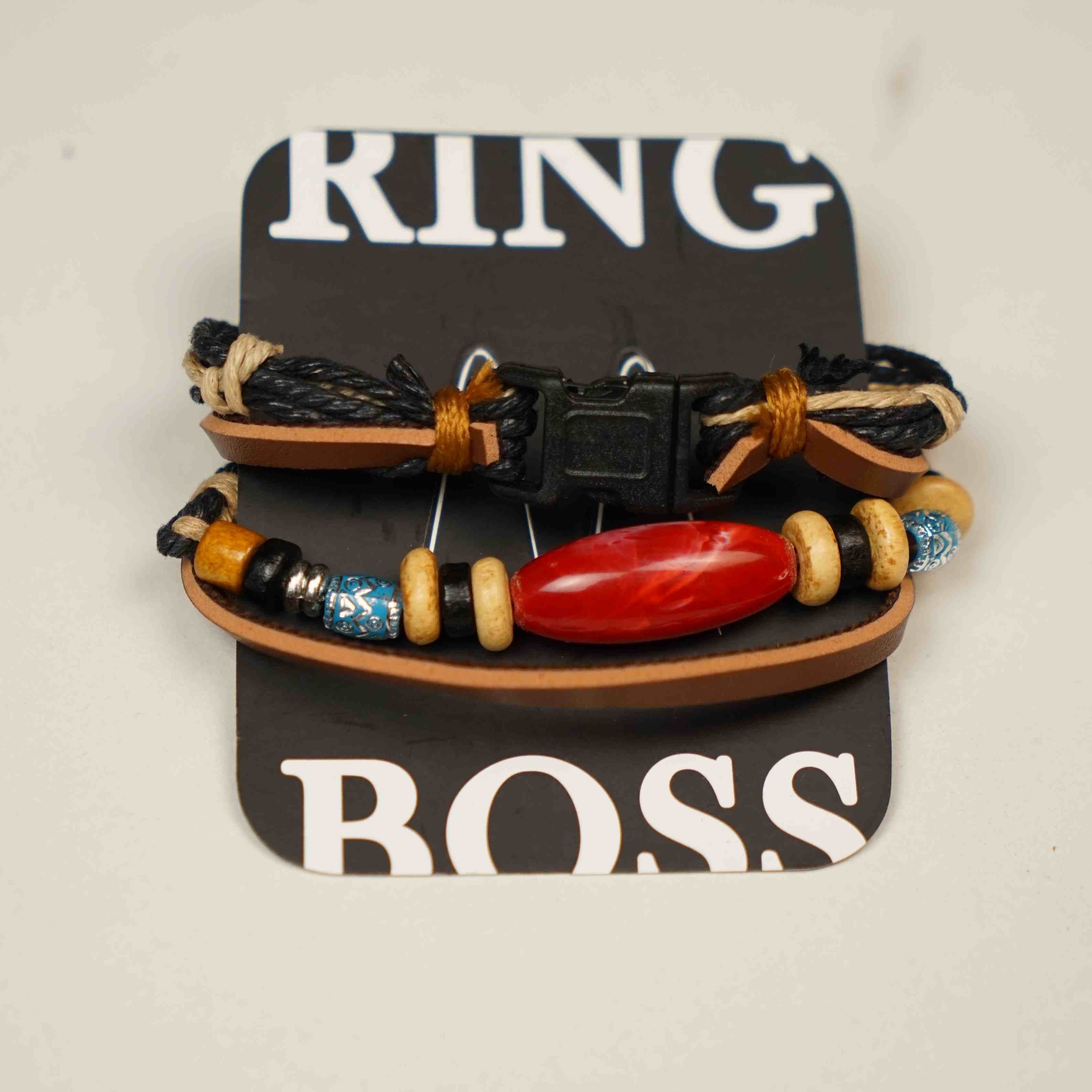 Turkish-Leather Bracelet Stack