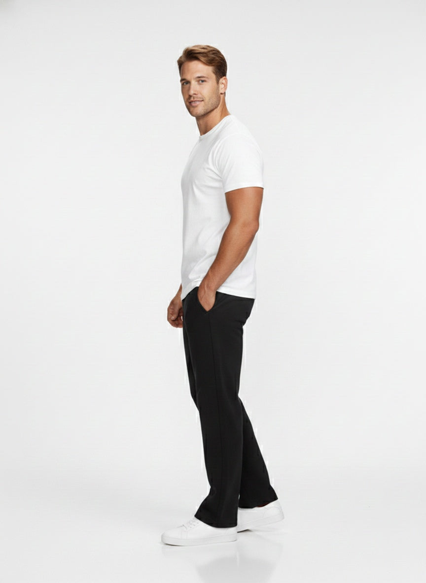 P&B Mens Wide Leg Trousers Pack of 2